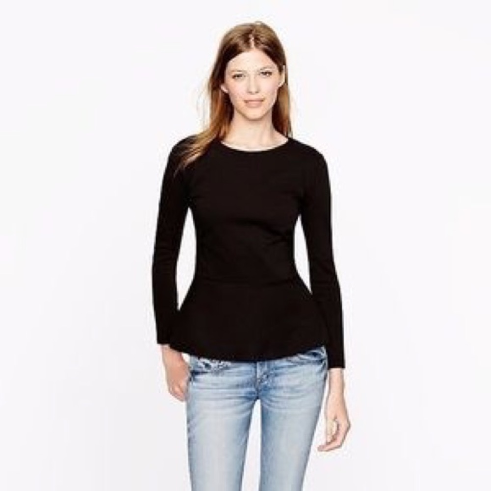 NWT J. Crew Ponte Peplum Shirt